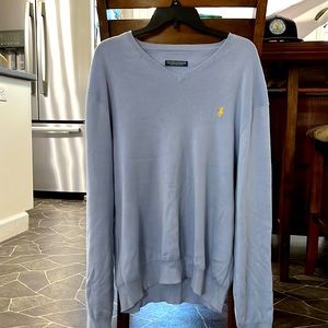 Vintage light blue polo v neck